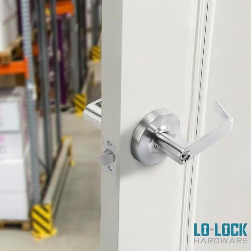 Commercial Lever Door Lock Heavy-Duty Door Handle with SATIN CHROME ADA Compliant