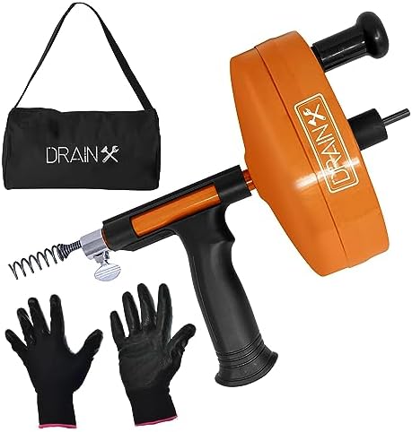DrainX Power Pro 25-ft Steel Drum Auger