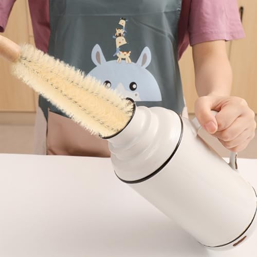 10-Inch Wooden Handle Bottle Brush for Cleaner Kitchen Essential