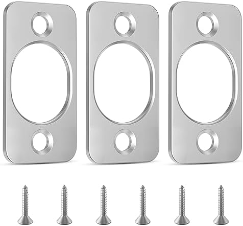 KscjdgDeadbolt Strike Plate 1-38 ea in 3 pack_door hardware