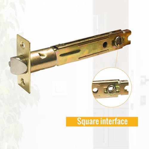 5 Backset Entry Door Latch Polished Brass Durable Entry System