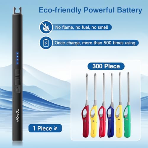 TopKay Electric Candle Lighter Windproof Flameless