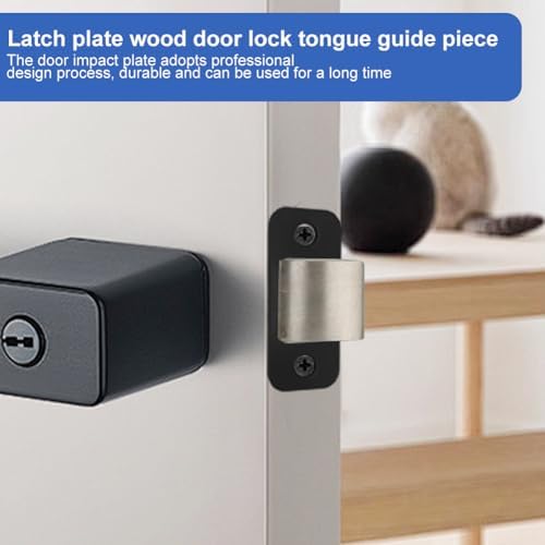 EMVANV2 PCS Deadbolt Strike Plate Round Corner Design 1 x 2-14 Door Backplate Black