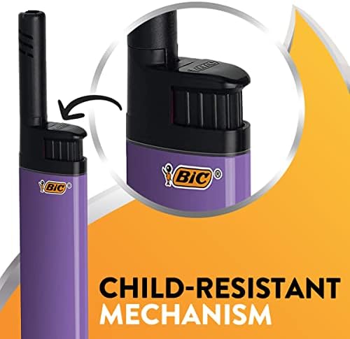 BIC EZ Reach Lightweight Extended Wand 6-Pack with Assorted Colors - Safe Easy to Use