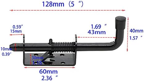 Premium 5-Inch Spring-Loaded Door Lock Bolt