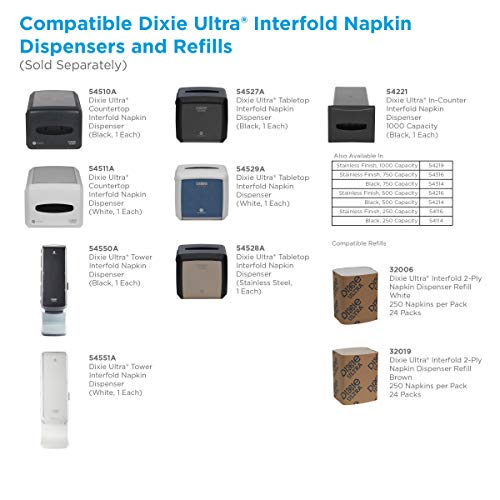 Dixie Ultra Countertop Napkin Dispenser Black