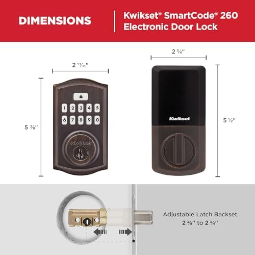 Kwikset SmartCode 260 Keyless Deadbolt with Auto-Lock and Venetian Bronze Finish