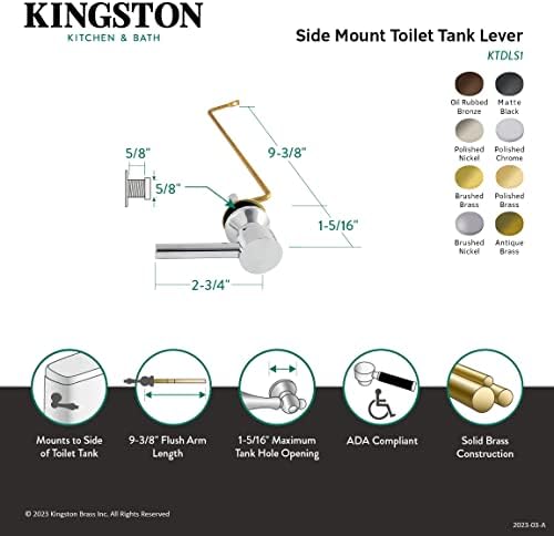 Convenient Elegant Side Mount Toilet Tank Lever from Kingston Brass