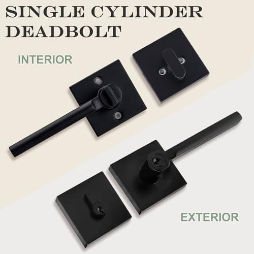 Keyed Alike 2-Pack Entry Door Lever Deadbolt Combo