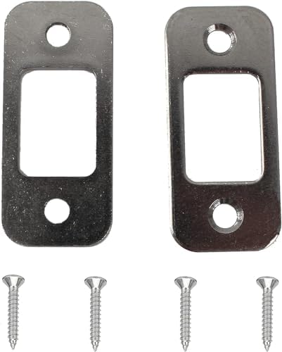 JIOTAR Deadbolt Strike Plate 1 x 2-14 Satin Nickel 2 Pack