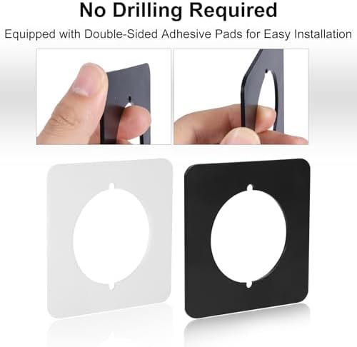 Double-Sided Adhesive Square Changed Door knob cover plate stainless steel for door handle deadbolt