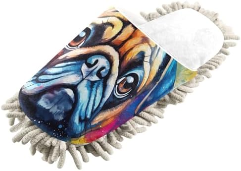 RunningBear Pug Mop Slippers Perfect for Thousands of Pugs to Stay Clean Cozy House Cleaning Accessories