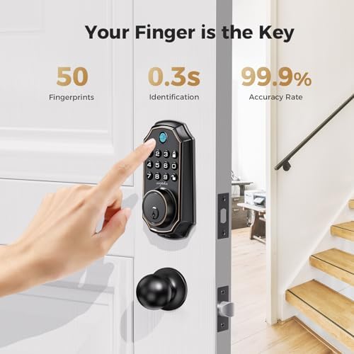 Alpha Smart Keyless Entry Door Lock with Fingerprint Technology