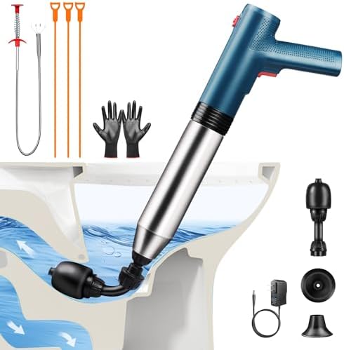 Electric Toilet Plunger High-Pressure Drain Clog Remover