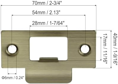 2-34 Bronze Door Strike Plate Set 2 Pieces