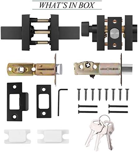 Brotima 4-Pack Keyed Entry Door Lock Set Matte Black For Bedroom Front Door