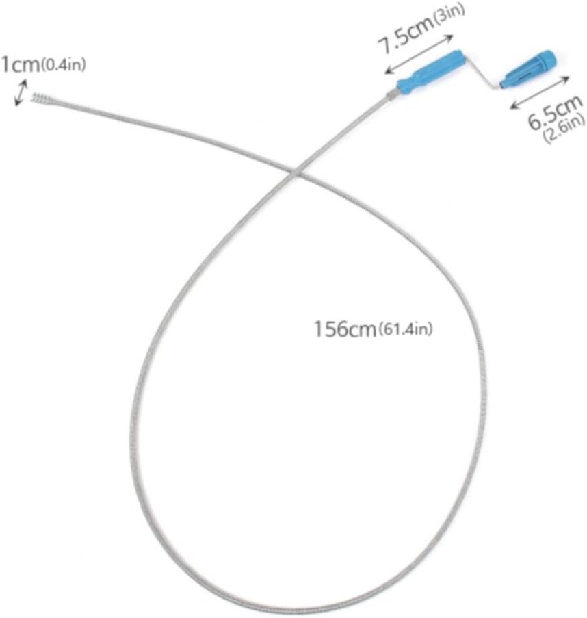 Fast-acting 5-Foot Metal plumbing Snake Auger for Your Toilet Sink and Bathtub