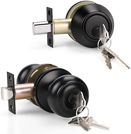 KNOBWELL Entry Door Knob and Deadbolt Set Top Security Convenience