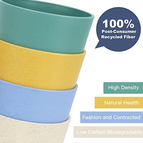 Eco-Friendly Reusable Wheat Straw Cups BPA-Free 6-Piece Set