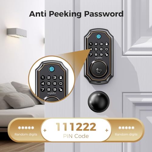 Alpha Smart Keyless Entry Door Lock with Fingerprint Technology