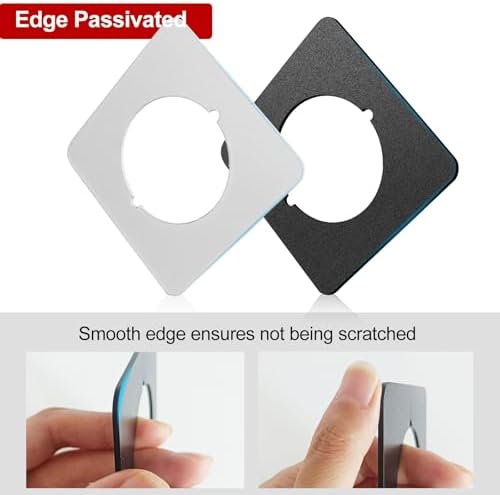 4-Piece Door Knob Plate Set Matte Black