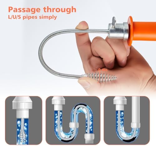 Drain Snake 25FTWith Drill Gloves