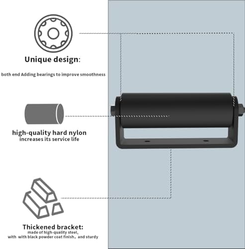 Durable 2-Pack Gate Guide Rollers for Heavy Duty Sliding Doors