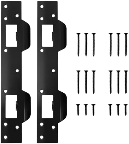2-Piece Door Strike Plate Set Reinforcement for Latches Deadbolts
