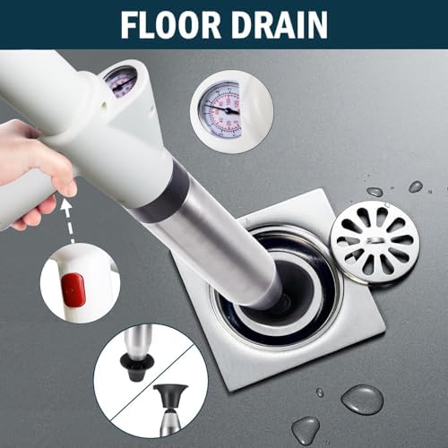 Efficient High-Pressure Toilet Plunger - plunges fast to clear clogs