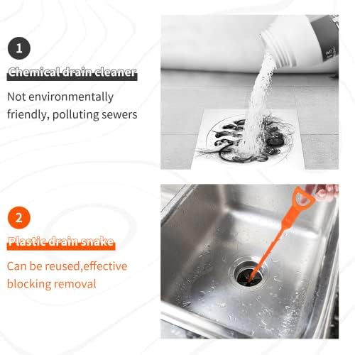 Huryfox Drain Clog Remover Tool 6-Pack - Effortless Drain Cleaning Solution
