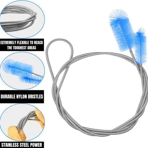 72 Long Bathroom Drain Brush Heavy-Duty Dualend