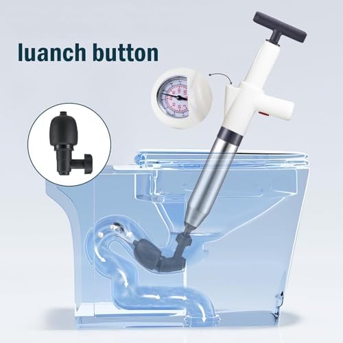 Efficient High-Pressure Toilet Plunger - plunges fast to clear clogs