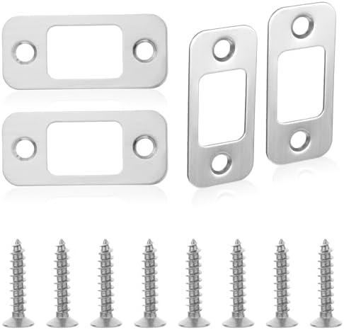Sturdy Steel Door Locks for Home Commercial Use 4-Piece Set with 8 Easy-Wrap Screws Proven to Be the Best Choice
