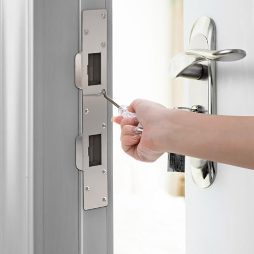 2-Pack Metal Door Strike Plates