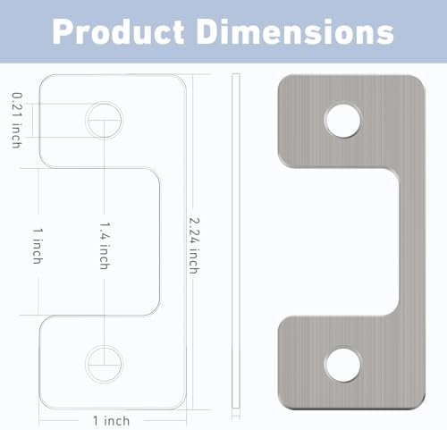 Adjustable Door Strike Plate Set 4pack