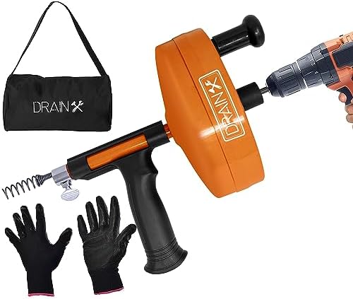 DrainX Power Pro 25-ft Steel Drum Auger