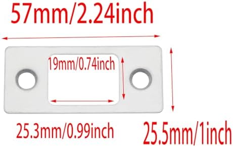 Sturdy 4 Pcs Stainless Steel Deadbolt Strike Plate Expansion for Exterior Doors