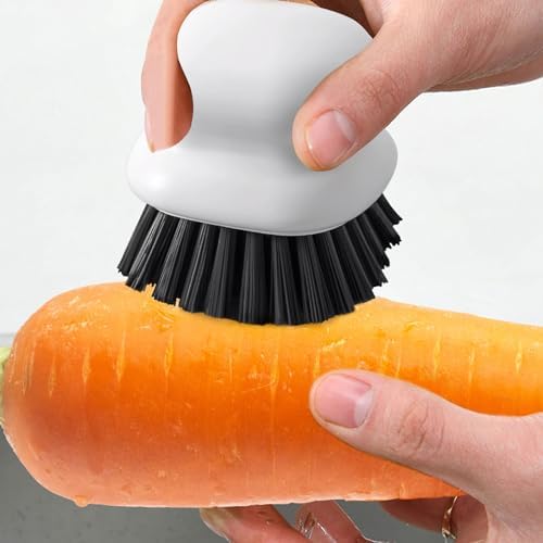 Number 1 Choice Dish BrushDish Brush with Handle Kitchen Scrub Brushes for Cleaning1Pack White