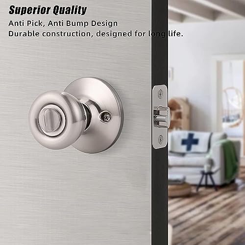 JIOTAR Deadbolt Strike Plate 1 x 2-14 Satin Nickel 2 Pack
