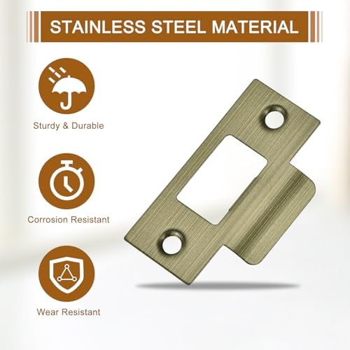 Uxcell Door Strike Plate 70mm x 403mm Stainless Steel Replacement
