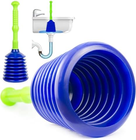 Luigis Heavy-Duty Sink Drain Plunger for Slow Drains