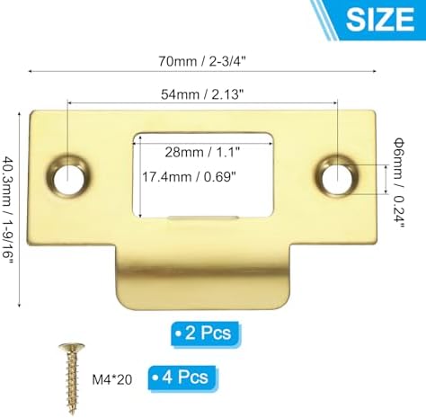Quickly Secure Your Home Door with the PATIKIL 2-34x1-916 Gold Door Strike Plate