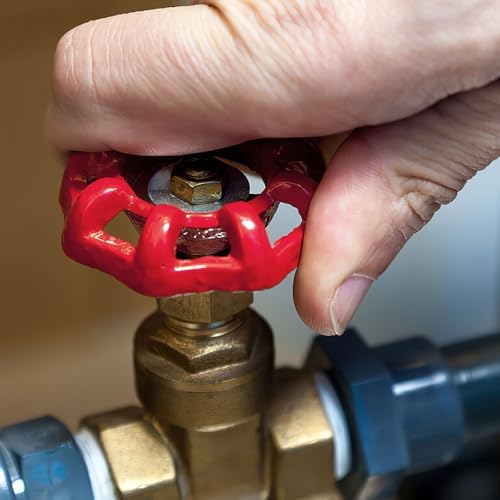 Safycaby Cast Iron Faucet Handle with Red Paint 6x6mm Round Wheel