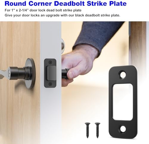 Upgrade Your Door Security with Black Deadbolt Strike Plate
