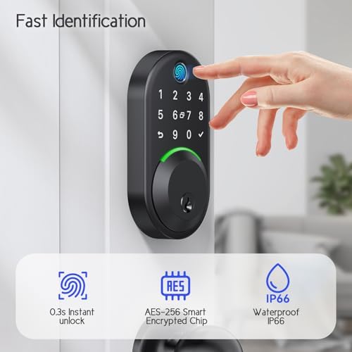 Secure Door with Fingerprint Entry Remote Access by WiseGear