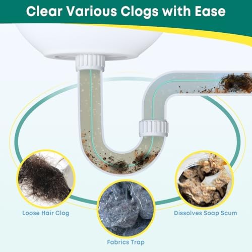 Kellys Collection 5-Piece Drain Snake Set 50-Inch Unbreakable Hair Debris Remover for Bath Shower Kitchen Pipes