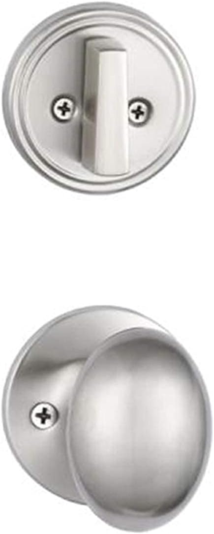 Premium SATIN NICKEL Front Door Handle Set with Reversible Knobs for Modern Doors
