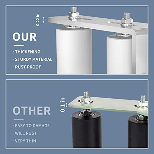JUGREAT 2-Pack Stainless Steel Slide Gate Roller Guide