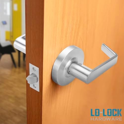 Commercial Lever Door Lock Heavy-Duty Door Handle with SATIN CHROME ADA Compliant