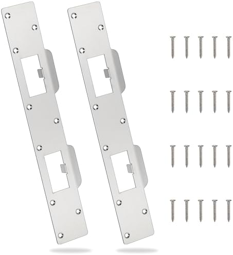 2-Pack Metal Door Strike Plates